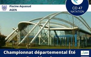 🥇Championnat Départemental Été - Grand Bassin - 50 m + Challenge Avenirs