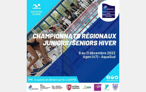 🥇Championnats Régionaux Juniors/Seniors hiver - 50 M à Agen