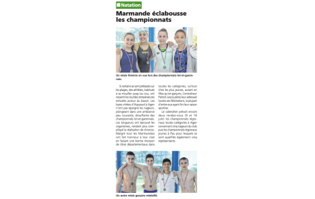 Marmande éclabousse les championnats